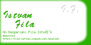 istvan fila business card